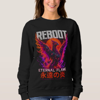 Camiseta Ilustração da Chama Eterna – Fênix de Fogo Neon