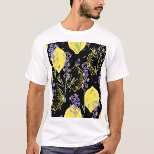 Camiseta Ilustração da colheita de limões de Lavanda floral