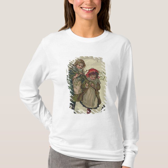 Camiseta Ilustração da fada da árvore de Natal, bar. 1886 (Frente)