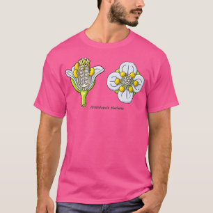 Camiseta Ilustração da Flor Arabidopsis thaliana
