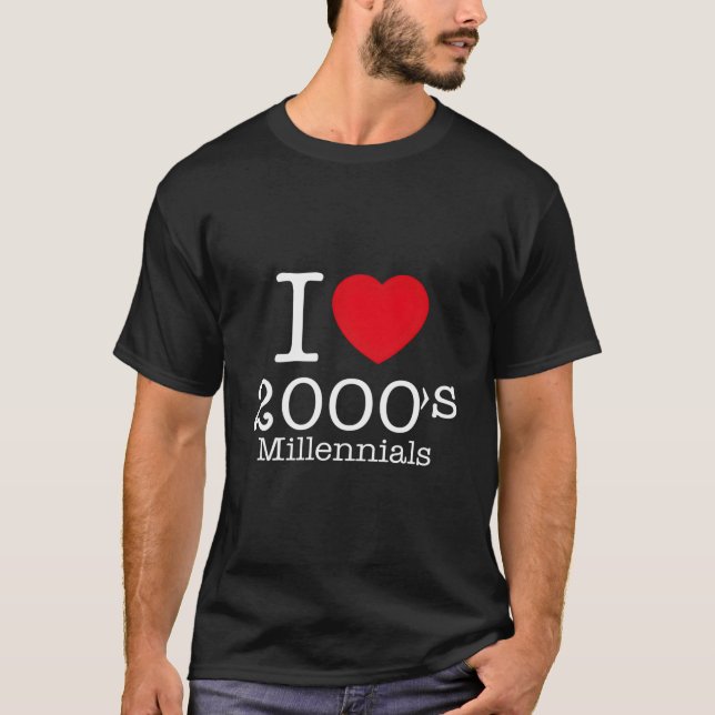 Camiseta Ilustração da Geração de Millennials dos Anos 2000 (Frente)