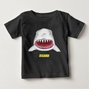 Camiseta ilustração da média dos desenhos animados de tubar
