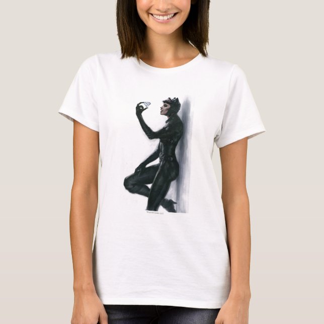 Camiseta Ilustração da Mulher-Gato (Frente)