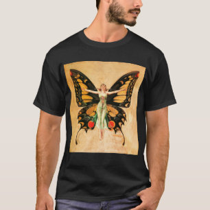 Camiseta Ilustração da Mulher Voadora Flapper Butterfly