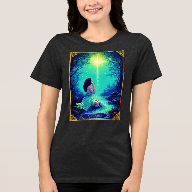 Camiseta Ilustração da Placa Tarot, A Estrela (Frente)