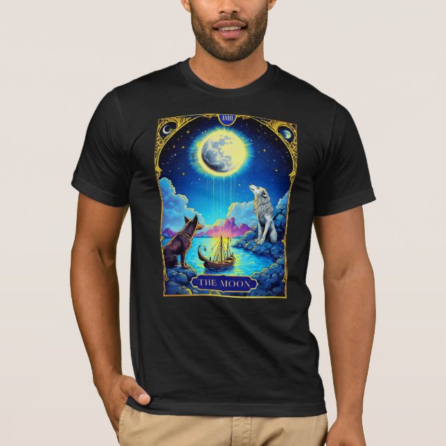 Camiseta Ilustração da Placa Tarot, A Lua (Frente)