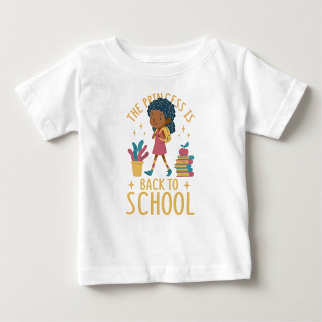 Camiseta Ilustração da Princesa da Escola de Volta (Frente)