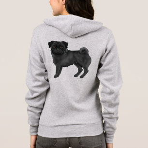 Camiseta Ilustração da Raça de Cachorro Pug Mops Cor de Cas