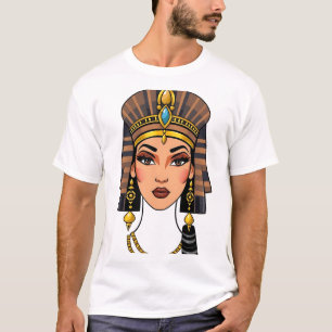 Camiseta Ilustração da Rainha Cleópatra Egípcia