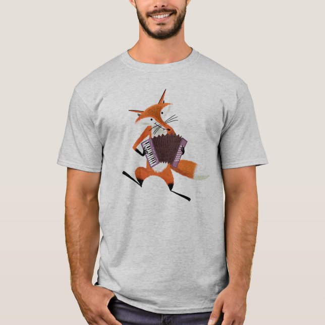 Camiseta Ilustração da raposa musical (Frente)