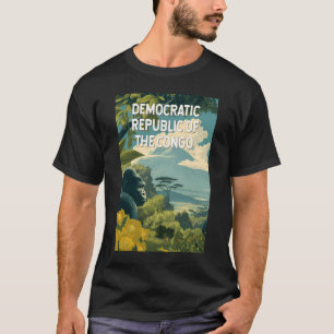 Camiseta Ilustração da República Democrática do Congo