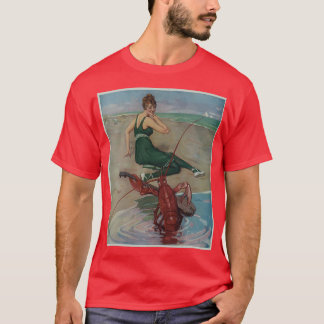 Camiseta Ilustração da Serenata de Guitarra de Lagosta Vint
