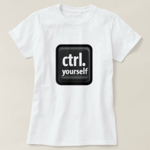 Camiseta Ilustração da Tecla “Ctrl a Si Mesmo” – Moti Minim