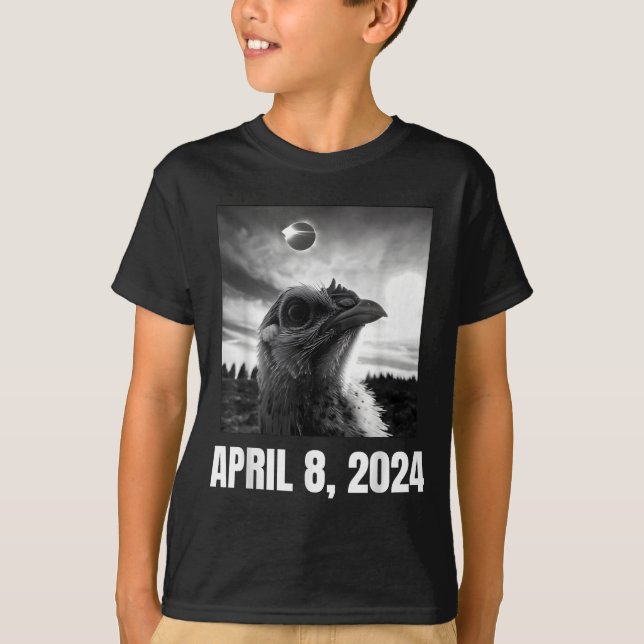 Camiseta Ilustração da Totalidade do Eclipse Solar em 8 de  (Frente)