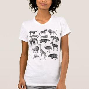 Camiseta Ilustração da Vintage Animal Safari