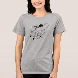 Camiseta Ilustração da Web e da Mão do Aranha