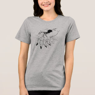 Camiseta Ilustração da Web e da Mão do Aranha