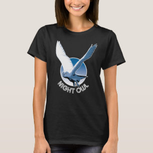 Camiseta Ilustração das aves voadoras - Coruja-Noite
