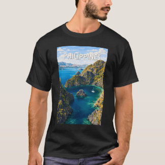 Camiseta Ilustração das Filipinas Viagem Arte Vintage