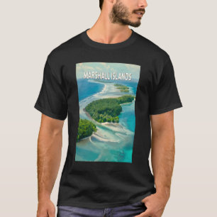 Camiseta Ilustração das Ilhas Marshall Viagem Arte Vintage