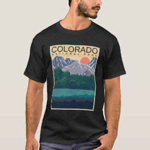 Camiseta Ilustração das Montanhas Rochosas do Colorado