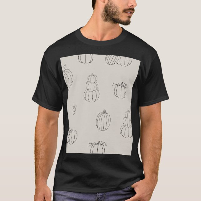 Camiseta Ilustração de Abóbora (Frente)