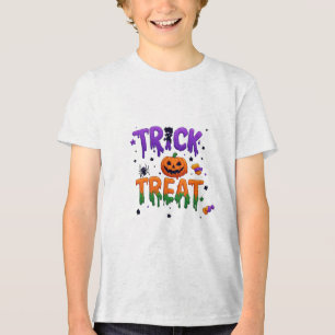 Camiseta Ilustração de Abóbora de Halloween 'Trick Or Treat