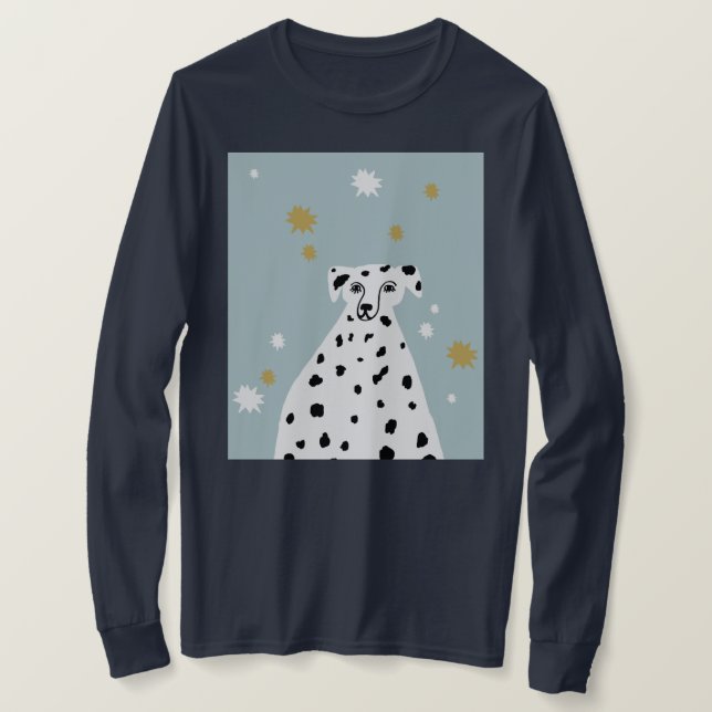 Camiseta Ilustração de Abstrato de Cachorro Dalmático (Frente do Design)