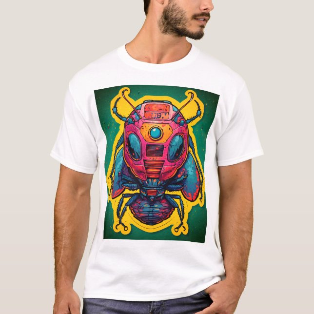 Camiseta Ilustração de Adesivos (Frente)