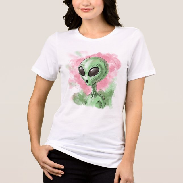 Camiseta Ilustração de Alienígena Clássica (Frente)