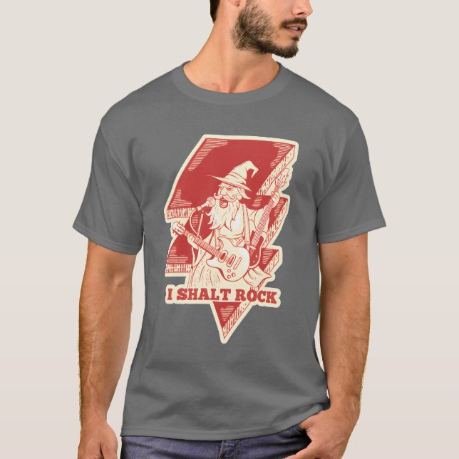 Camiseta Ilustração de amigos de guitarra de rock mágico (Frente)