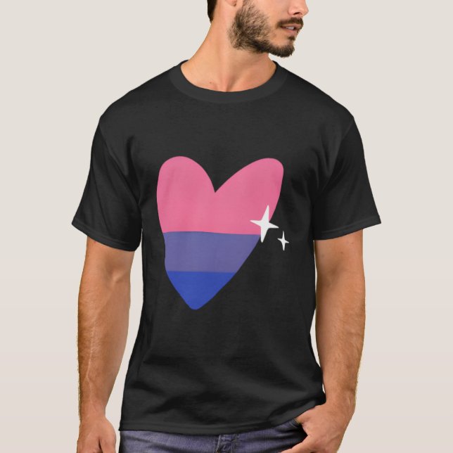 Camiseta Ilustração De Amor Do Orgulho Bi Do Lgbtq (Frente)