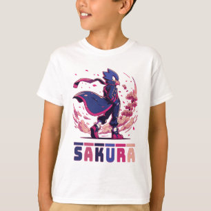 Camiseta Ilustração de Anime de Pássaro Guerreiro Sakura Ed