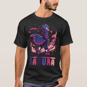 Camiseta Ilustração de Anime de Pássaro Guerreiro Sakura Ed