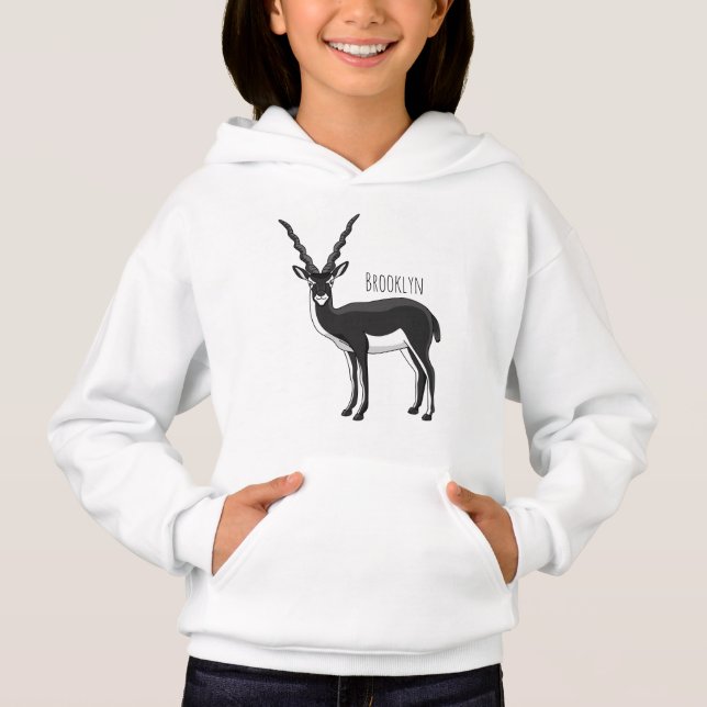 Camiseta Ilustração de antílope Blackbuck (Frente)