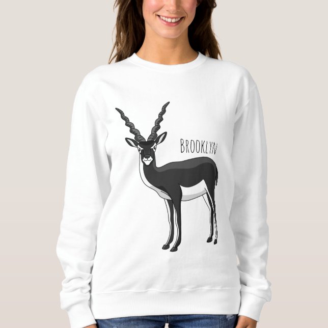 Camiseta Ilustração de antílope Blackbuck (Frente)