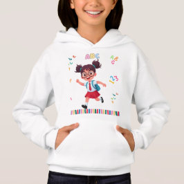Camiseta Ilustração de Aprendizado ABC 123 de Menina de Esc