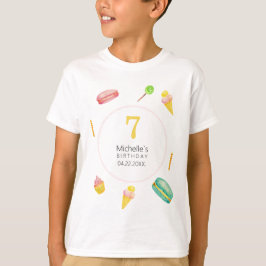 Camiseta Ilustração de Aquarela de Festa de Verão Bonita