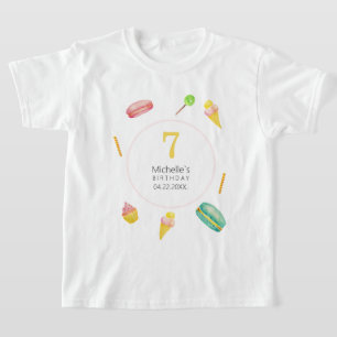 Camiseta Ilustração de Aquarela de Festa de Verão Bonita