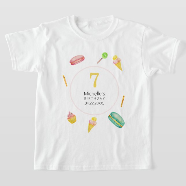 Camiseta Ilustração de Aquarela de Festa de Verão Bonita (Postura )