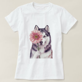 Camiseta Ilustração de Aquarela de Rouco Adorável