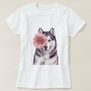 Camiseta Ilustração de Aquarela de Rouco Adorável