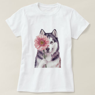 Camiseta Ilustração de Aquarela de Rouco Adorável