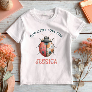 Camiseta Ilustração de Aquarela do Besouro de Cuta com Nome