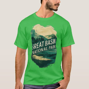 Camiseta Ilustração de Aquarela do Parque Nacional da Bacia