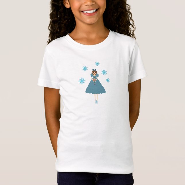 Camiseta Ilustração de arte do Balé Nutcracker Clara (Frente)