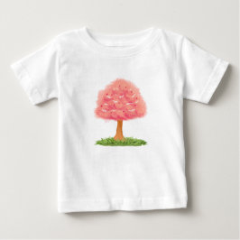 Camiseta Ilustração de Árvore Rosa-Cor-de-Corte - Natureza 
