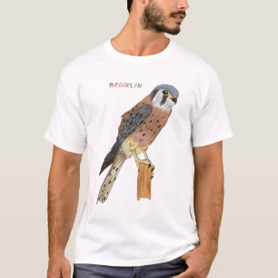 Camiseta Ilustração de ave do Kestrel Americano