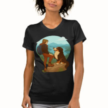 Ilustração de Aventura de Menina e Cachorro de Mon