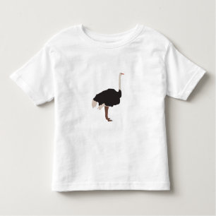 Camiseta Ilustração de aves de avestruz